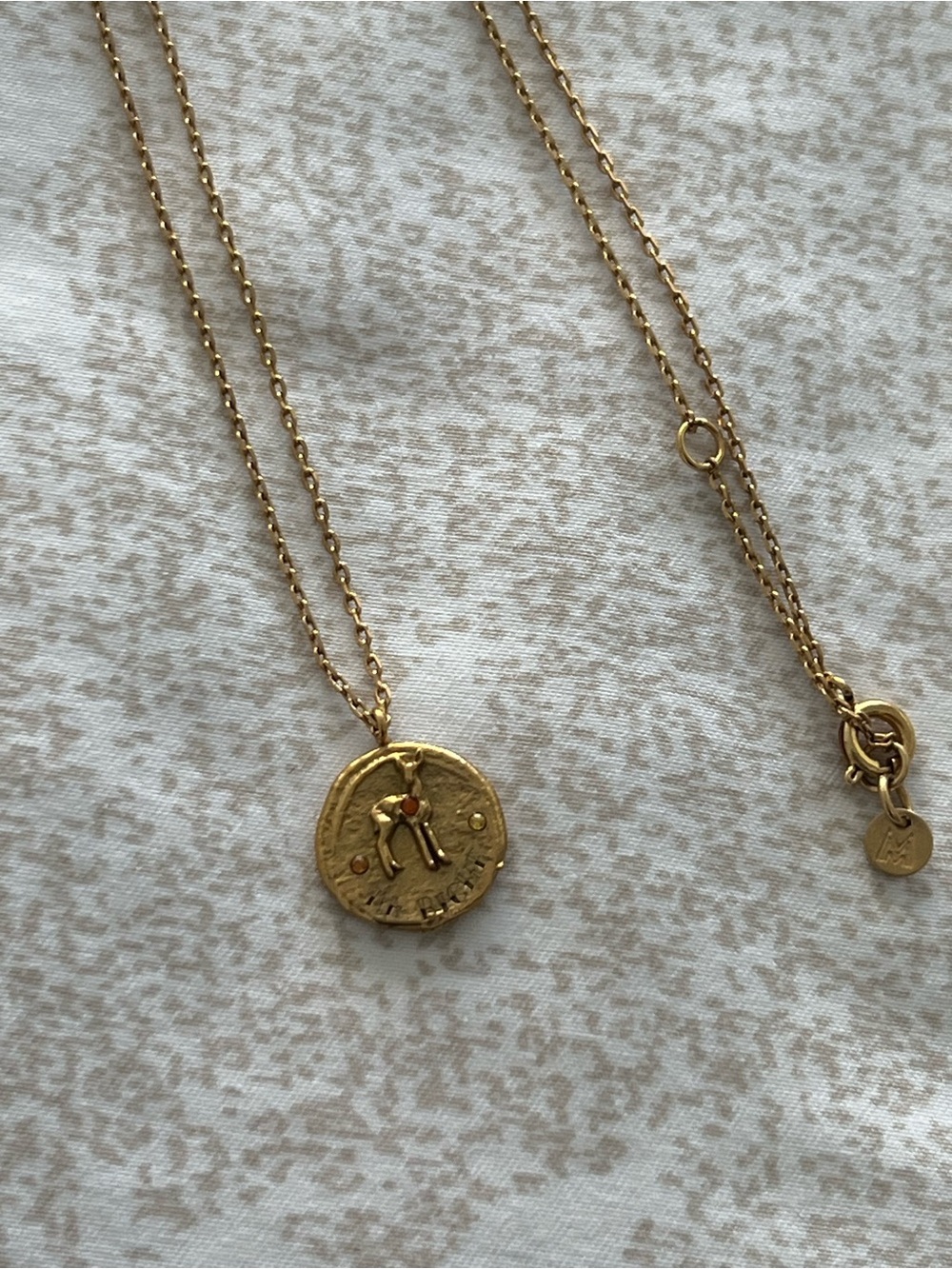 Maje Gold Zodiac Coin Pendant Necklace